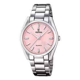 Festina Ladies Alegria Pink Sunburst 37mm Stainless Steel Dress Watch F20622-N