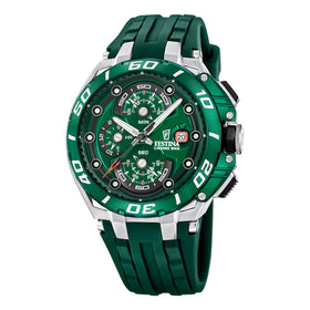 Festina Gents Chrono Bike Green 46mm Silicone Strap Sports Watch F20755-3