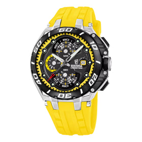 Festina Gents Chrono Bike Yellow 46mm Silicone Strap Sports Watch F20755-5