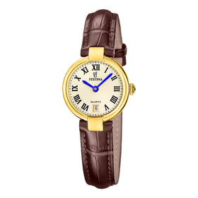 Festina Ladies Gold Mademoiselle 26mm PVD Plated Stainless Steel Dress Watch F20783-2