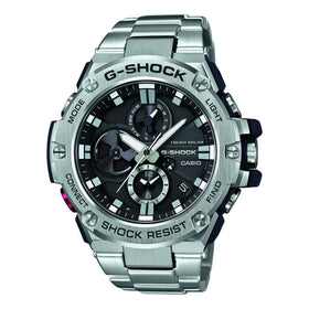 Casio G-Shock Black Dial Stainless Steel 53mm Watch GST-B100D-1AER