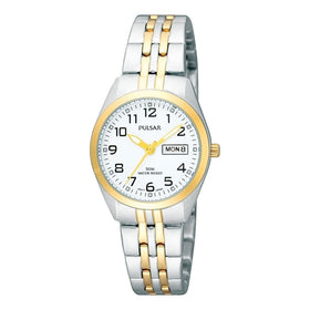 Pulsar Ladies Stainless Steel Day Date 26mm 5ATM Watch PN8006X1
