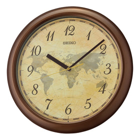 Seiko World Map 33cm Wall Clock QHA006Z