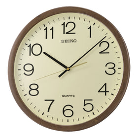 Seiko Timeless Brown Marble effect Quiet Sweep Wall Clock QXA806B