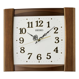 Seiko Retro Dark Wood Wall Clock QXA827Z