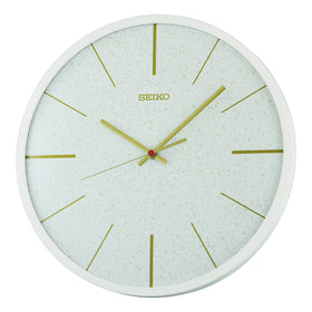 Seiko Retro 'Washi' White Wall Clock QXA828W