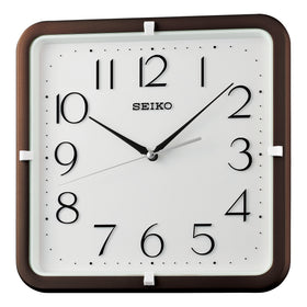 Seiko Retro Silent Square White 28cm Wall Clock QXA833B