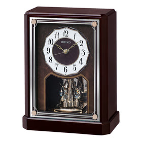 Seiko Traditional Rotating Pendulum Mantel Clock QXN233B