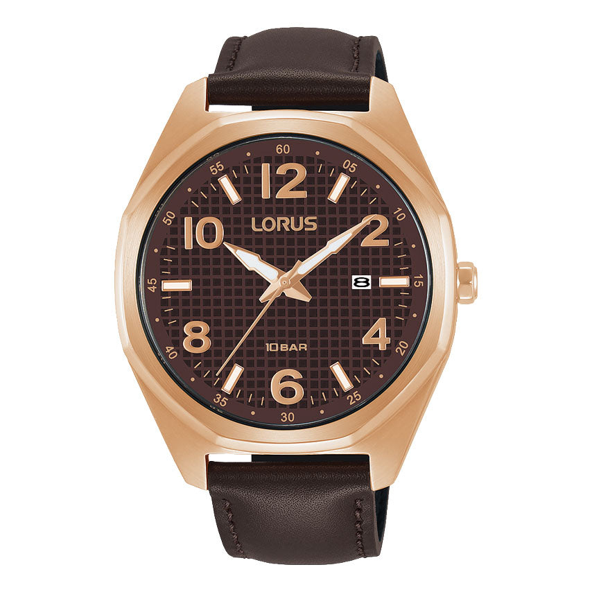 Lorus Gents Rose Gold PVD Plated Stainless Steel Quartz Watch Primary View