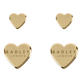 Radley Ladies Twin Pack 18ct Gold Heart Earrings RYJ1234S