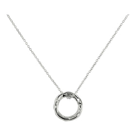 Radley Ladies Silver Plated Hammered Hoop Necklace RYJ2579S