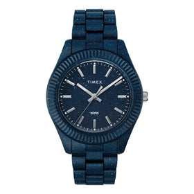 Timex Gents Waterbury Ocean Spotted Blue Plastic Watch TW2V37400