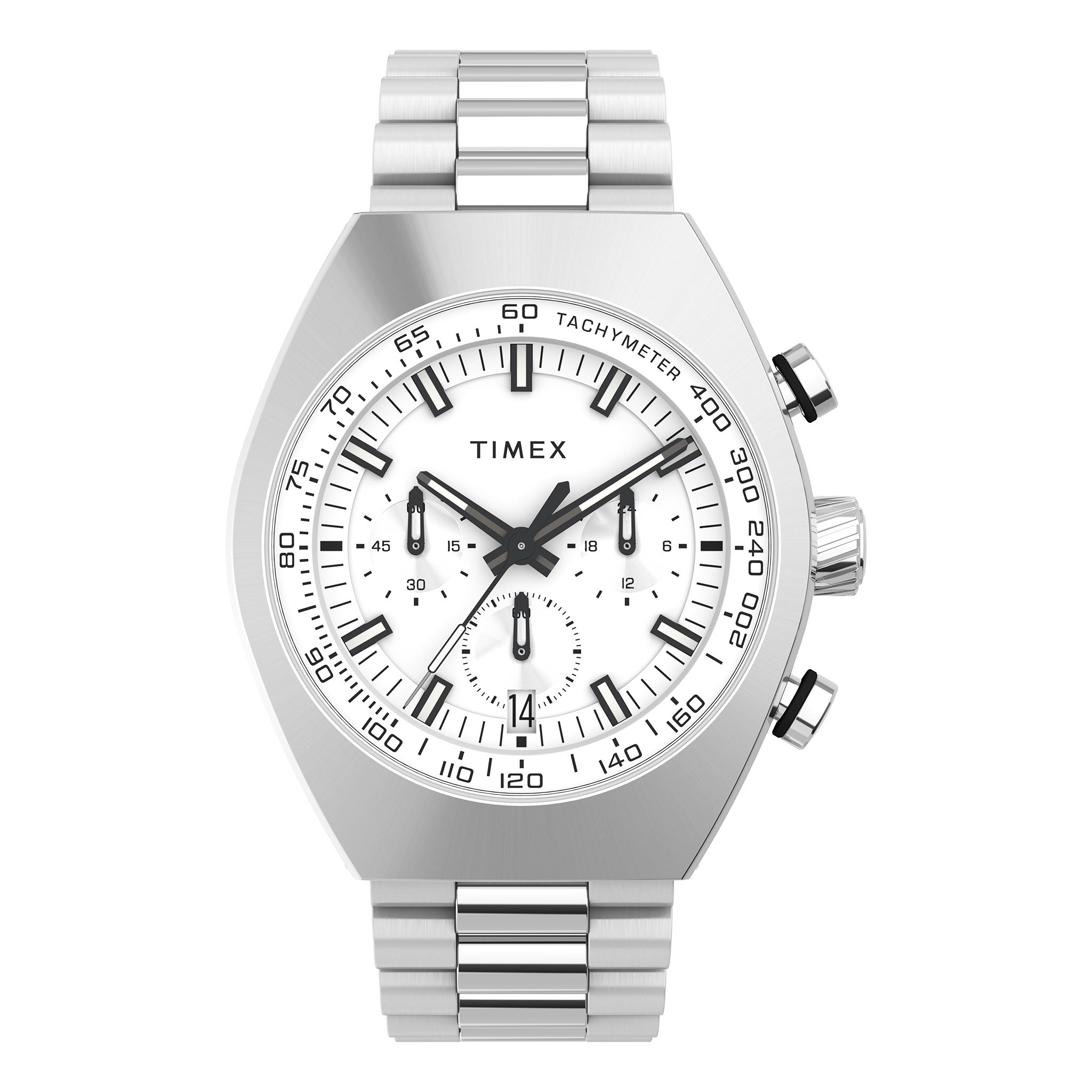 Timex Legacy トノー クロノグラフ 42mm ステンレススチール ウォッチ