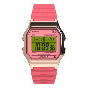 Timex T80 Steel Resin Strap Watch TW2W44000