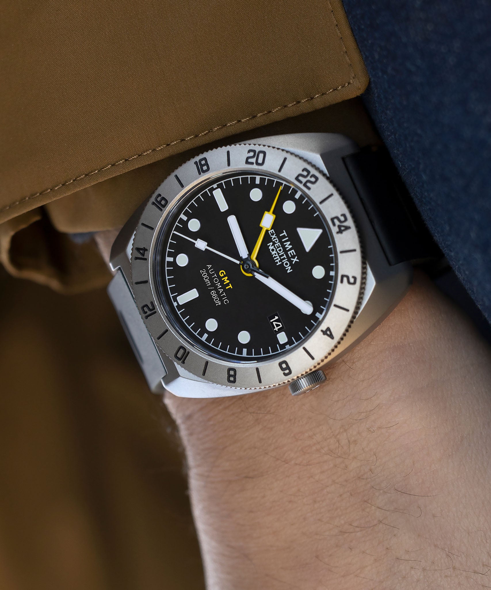 Timex ジェンツ エクスペディション ノース GMT チタン自動巻き時計