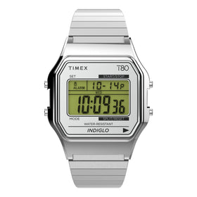 Timex T80 Retro Digital 34mm Expansion Band Watch TW2W68200