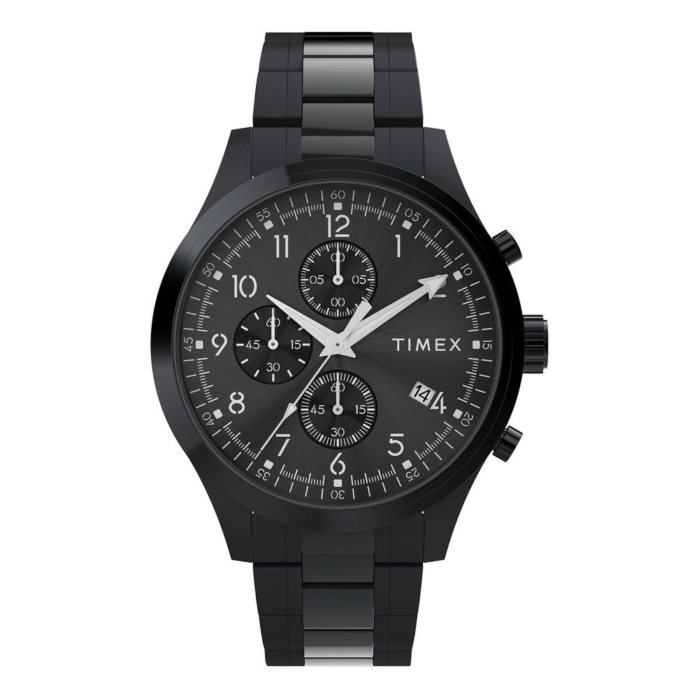 Timex Gents Ion Coated Stainless Steel Quartz Watch Primary View