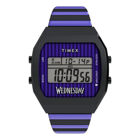 Timex x Wednesday Lab Black/Purple 36mm Watch TW2Y19500
