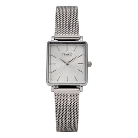 Timex Ladies Transcend 22mm Silver-Tone Stainless Steel Bracelet Watch TW2Y26300