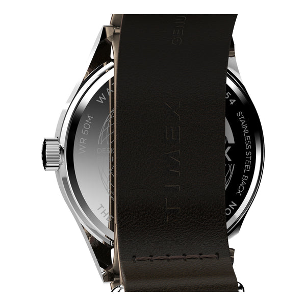 Timex Gents Leather Wristwatch Additional View