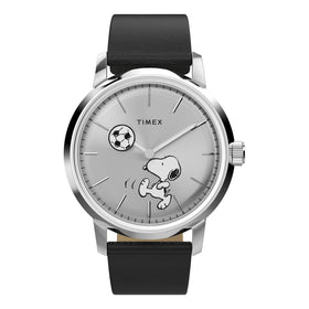 Timex Peanuts x Marlin Automatic Soccer 40mm Leather Strap Watch TW2Y53800