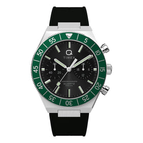Timex Q Continental Chronograph 40mm Synthetic Rubber Strap Watch TW2Y56100