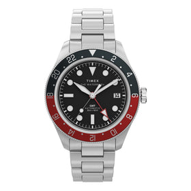 Timex Waterbury Heritage Automatic GMT 42mm Stainless Steel Bracelet Watch TW2Y60600