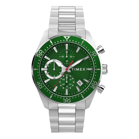 Timex Ridgefield Chronograph 42mm Stainless Steel Bracelet Watch TW2Y62100