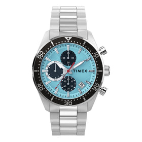 Timex Ridgefield Chronograph 42mm Stainless Steel Bracelet Watch TW2Y62200