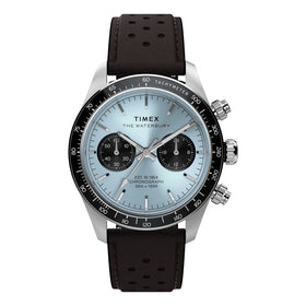Timex Waterbury Heritage Chronograph 39mm Leather Strap Watch TW2Y70600