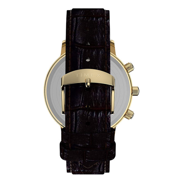 Timex Gents Leather Wristwatch Additional View