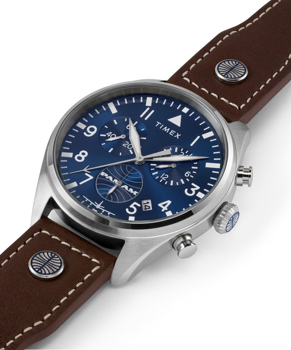 Timex Gents Leather Wristwatch Additional View