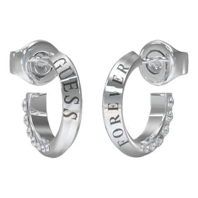 Guess Ladies Forever Links Mini Hoop Earrings UBE02189RH