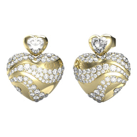 Guess Ladies In My Heart Earrings UBE04499YG