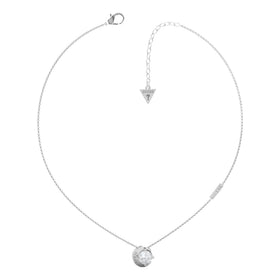 Guess Ladies Silver-Tone Moon Phases Necklace UBN01190RH