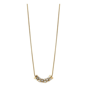 Guess Ladies Gold Plated Necklace With Crystal Charm UBN28054
