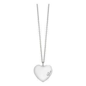 Ladies Guess Rhodium Plated Heartbeat Necklace UBN61050