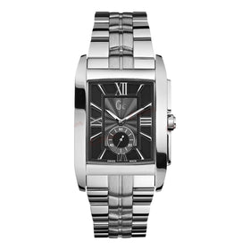 Gc Gents Qwodra Silver-Tone Stainless Steel 36mm Dress Watch X62002G2